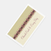 Serviette En Papier Détail Motif Avec Bourgogne (Coin)