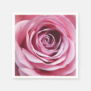 Serviette En Papier Détail rose bourgeon, conception florale naturelle