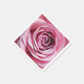 Serviette En Papier Détail rose bourgeon, conception florale naturelle (Coin)