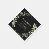 Serviette En Papier Détails du mariage Eucalyptus Vert Succulent (Coin)