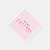 Serviette En Papier Détails minimaux du scénario Mariage rose moderne (Coin)