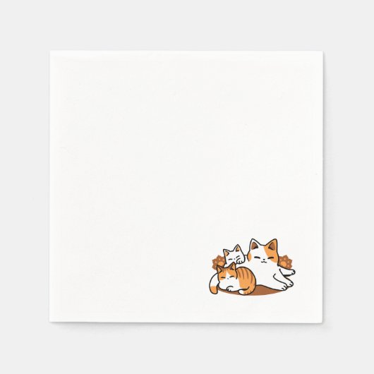 Serviette En Papier Détendez-vous Art Chat - 'Laze Furr Days' pour les (Devant)
