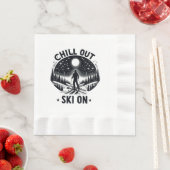 Serviette En Papier Détendez-vous Ski sur (En situation)
