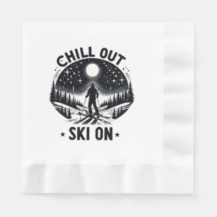 Serviette En Papier Détendez-vous Ski sur