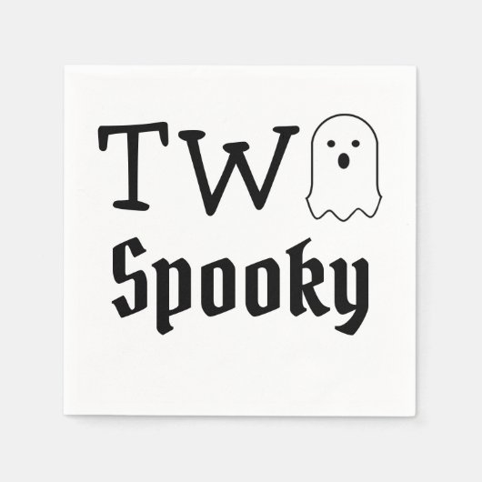 Serviette En Papier Deux 2ème anniversaire Éffrayant (Devant)