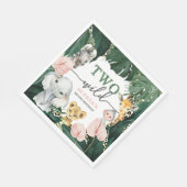 Serviette En Papier Deux animaux sauvages Safari 2e serviettes d'anniv (Coin)