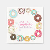 Serviette En Papier Deux beignets mignons doux 2e papier d'anniversair (Devant)