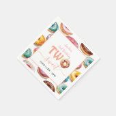 Serviette En Papier Deux beignets sucrés 2e fête d'anniversaire (Coin)