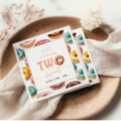 Serviette En Papier Deux beignets sucrés 2e fête d'anniversaire