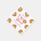 Serviette En Papier Deux biscuits sucrés et du lait 2e anniversaire (Coin)