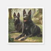 Serviette En Papier Deux Chiens (Devant)