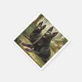 Serviette En Papier Deux Chiens (Coin)