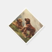 Serviette En Papier Deux chiens vigilants (Coin)