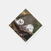 Serviette En Papier Deux Chouettes (Coin)