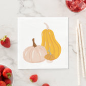Serviette En Papier Deux Citrouilles (En situation)