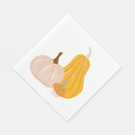 Serviette En Papier Deux Citrouilles (Coin)
