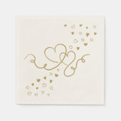 Serviette En Papier Deux coeurs (Devant)