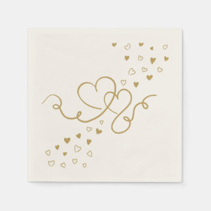 Serviette En Papier Deux coeurs