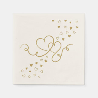Serviette En Papier Deux coeurs