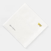 Serviette En Papier Deux Coeurs en amour imprimé sur mesure (Coin)