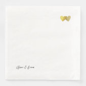 Serviette En Papier Deux Coeurs en amour imprimé sur mesure (Devant)