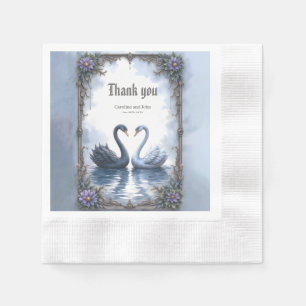Serviette En Papier Deux cœurs, une réflexion – Mariage romantique de