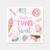 Serviette En Papier Deux Dessert Sucré 2e Anniversaire Papier (Devant)