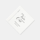 Serviette En Papier Deux Deviendront Un Mariage Minimal Moderne (Coin)