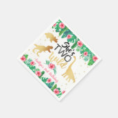 Serviette En Papier Deux Dinosaures Filles sauvages 2e fête d'annivers (Coin)