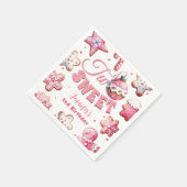 Serviette En Papier Deux douce fille rose biscuit Noël 2e anniversaire (Coin)