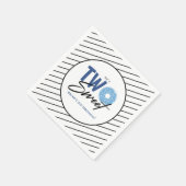 Serviette En Papier DEUX Doughnut Bleue Douce Bleue 2e fête d'annivers (Coin)