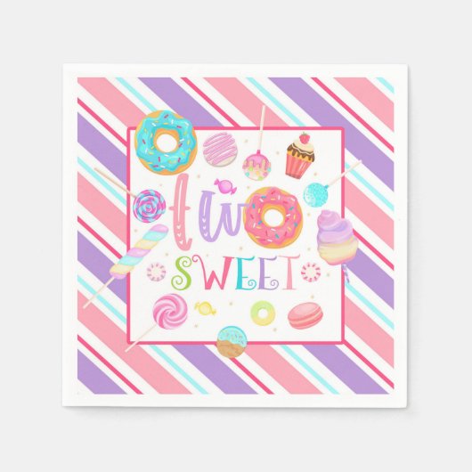 Serviette En Papier Deux doux papier d'anniversaire (Devant)