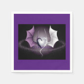 Serviette En Papier deux dragons univers imaginaire en forme de hea (Devant)