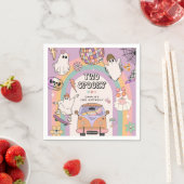 Serviette En Papier Deux Éffrayant Retro Fun 2ème anniversaire (En situation)