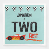 Serviette En Papier Deux enfants rapides course deuxième anniversaire (Devant)