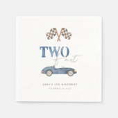 Serviette En Papier DEUX FAST Blue Retro (Devant)