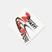 Serviette En Papier Deux Fast Party Race Car 2e fête d'anniversaire (Coin)