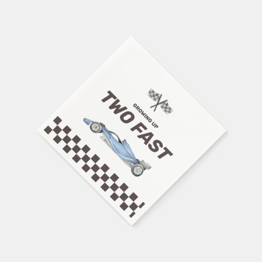Serviette En Papier Deux Fast Race Car 2nd Boy's Birthday Party (Coin)