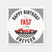 Serviette En Papier Deux Fast Race Car Boy 2e fête d'anniversaire (Devant)