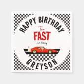 Serviette En Papier Deux Fast Race Car Boy 2e fête d'anniversaire (Devant)