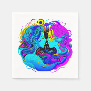 Serviette En Papier Deux femmes