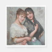 Serviette En Papier Deux femmes vénitiennes (Devant)