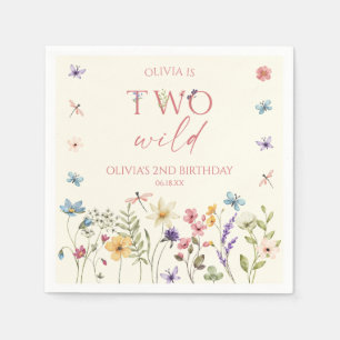Serviette En Papier Deux Fête d'anniversaire de 2 ans Wild Wildflower