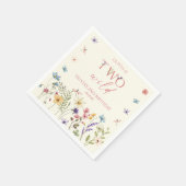 Serviette En Papier Deux Fête d'anniversaire de 2 ans Wild Wildflower (Coin)