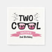 Serviette En Papier Deux filles Cool 2e anniversaire (Devant)