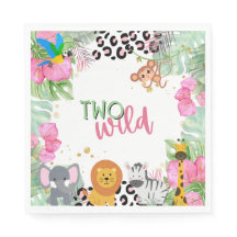 Deux filles de la jungle sauvage papier serviette