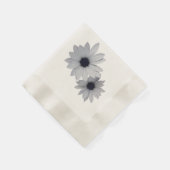 Serviette En Papier deux fleurs blanches (Coin)