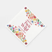 Serviette En Papier Deux Fleurs sauvages sauvages Deuxième fête d'anni (Coin)