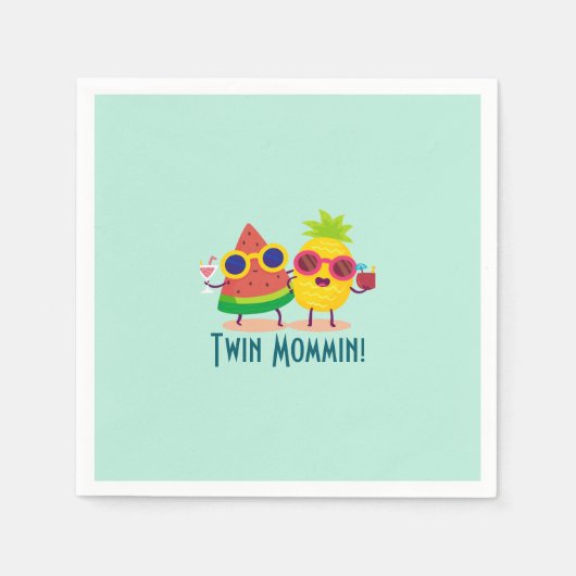 Serviette En Papier Deux fruits d'été (Devant)