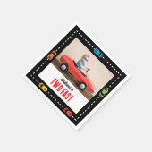 Serviette En Papier Deux garçons rapides photo d'anniversaire (Coin)